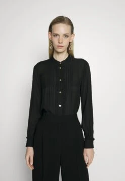 MICHAEL Michael Kors Button Down Blouse - Blouse - Black