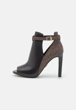 MICHAEL Michael Kors Lawson Open Toe - Enkellaarsjes Met Hoge Hak - Black/Brown -Farfetch Winkel 1c6920f1b2614f588b86068c2f6b3291