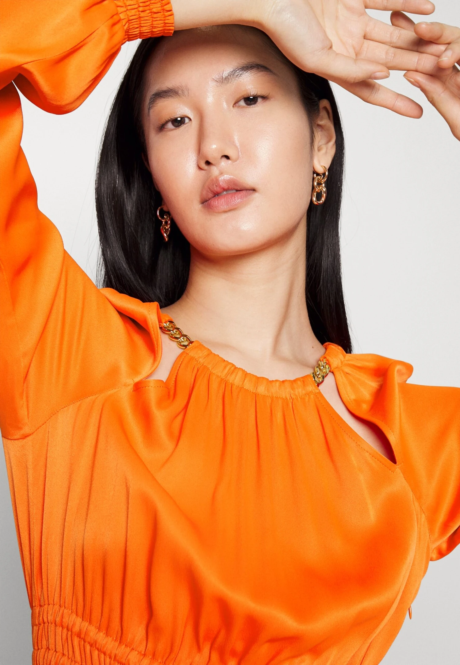 MICHAEL Michael Kors Chain Cut Out Dress - Cocktailjurk - Optic Orange 8 MICHAEL Michael Kors Chain Cut Out Dress - Cocktailjurk - Optic Orange - Afbeelding 6