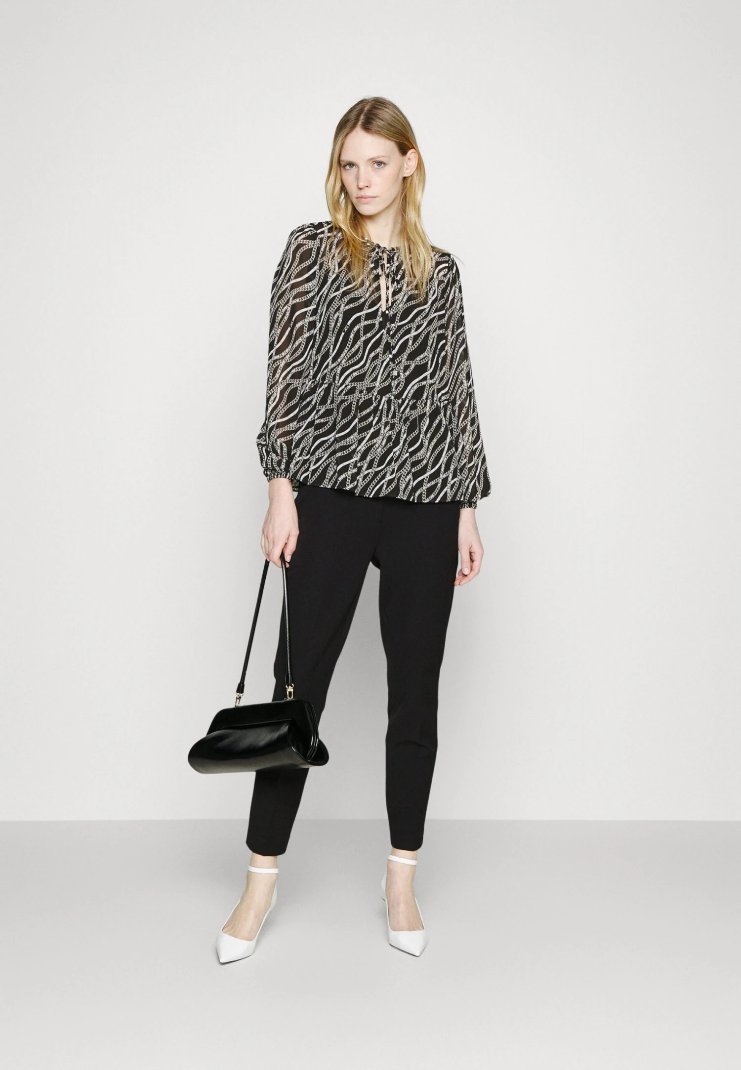 MICHAEL Michael Kors Chain - Blouse - Black 4 MICHAEL Michael Kors Chain - Blouse - Black - Afbeelding 2