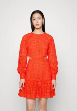 MICHAEL Michael Kors Eyelet Cut Out Mini- Cocktailjurk - Optic Orange