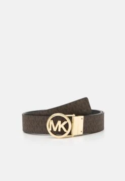 MICHAEL Michael Kors Logo Belt - Riem - Black/Brown/Gold -Farfetch Winkel 3830588958254df0a499239649ed66f9