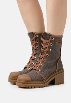 MICHAEL Michael Kors Hanley- Enkellaarsjes Met Plateauzool - Brown