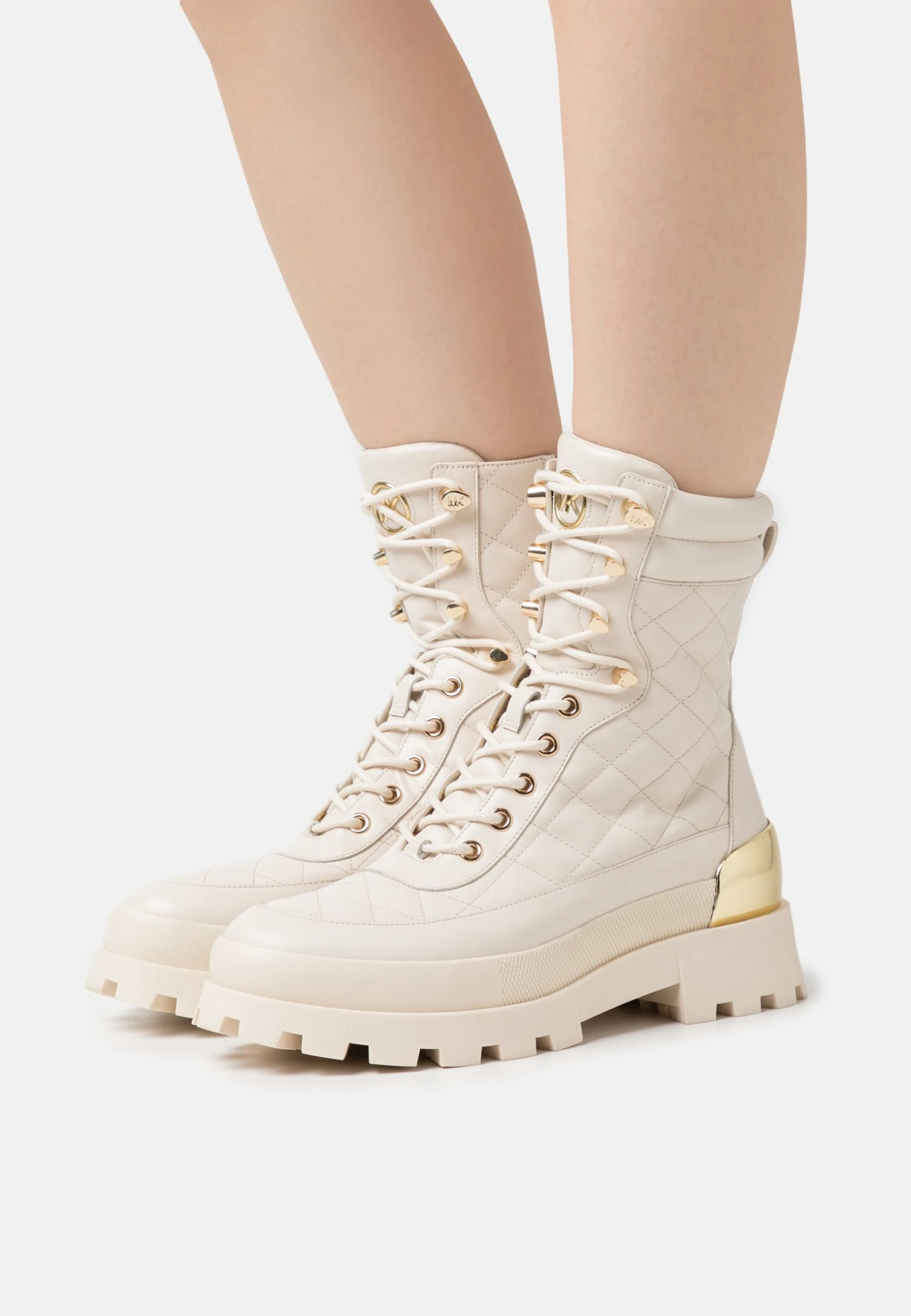 MICHAEL Michael Kors Rowan Lace Up- Veterboots - Light Cream 3 MICHAEL Michael Kors Rowan Lace Up- Veterboots - Light Cream