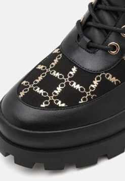 MICHAEL Michael Kors Rowan Lace - Enkellaarsjes Met Plateauzool - Black/Pale Gold -Farfetch Winkel 4507e2408a1d4fa0afc190e7e5c52c12
