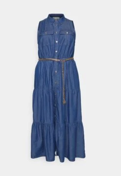 MICHAEL Michael Kors Chambray Tiered Ankle - Blousejurk - Blue 12 MICHAEL Michael Kors Chambray Tiered Ankle - Blousejurk - Blue -Farfetch Winkel 455ac4f056e0415eab4982ed08cf731e