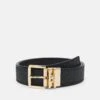 MICHAEL Michael Kors Logo Reversible Belt - Riem - Black/Silver -Farfetch Winkel 50fbf3463ad24cfd82bc35ebced319f6