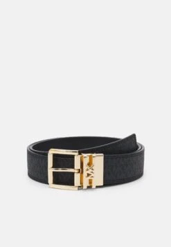 MICHAEL Michael Kors Logo Reversible Belt - Riem - Black/Silver