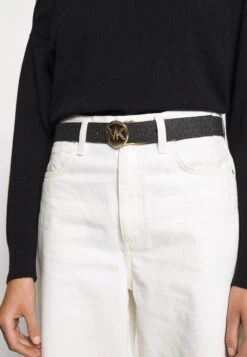 MICHAEL Michael Kors Logo Belt - Riem - Black/Brown/Gold