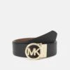 MICHAEL Michael Kors Reversible Belt - Riem - Black/Luggage/Gold-Coloured