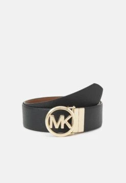 MICHAEL Michael Kors Reversible Belt - Riem - Black/Luggage/Gold-Coloured