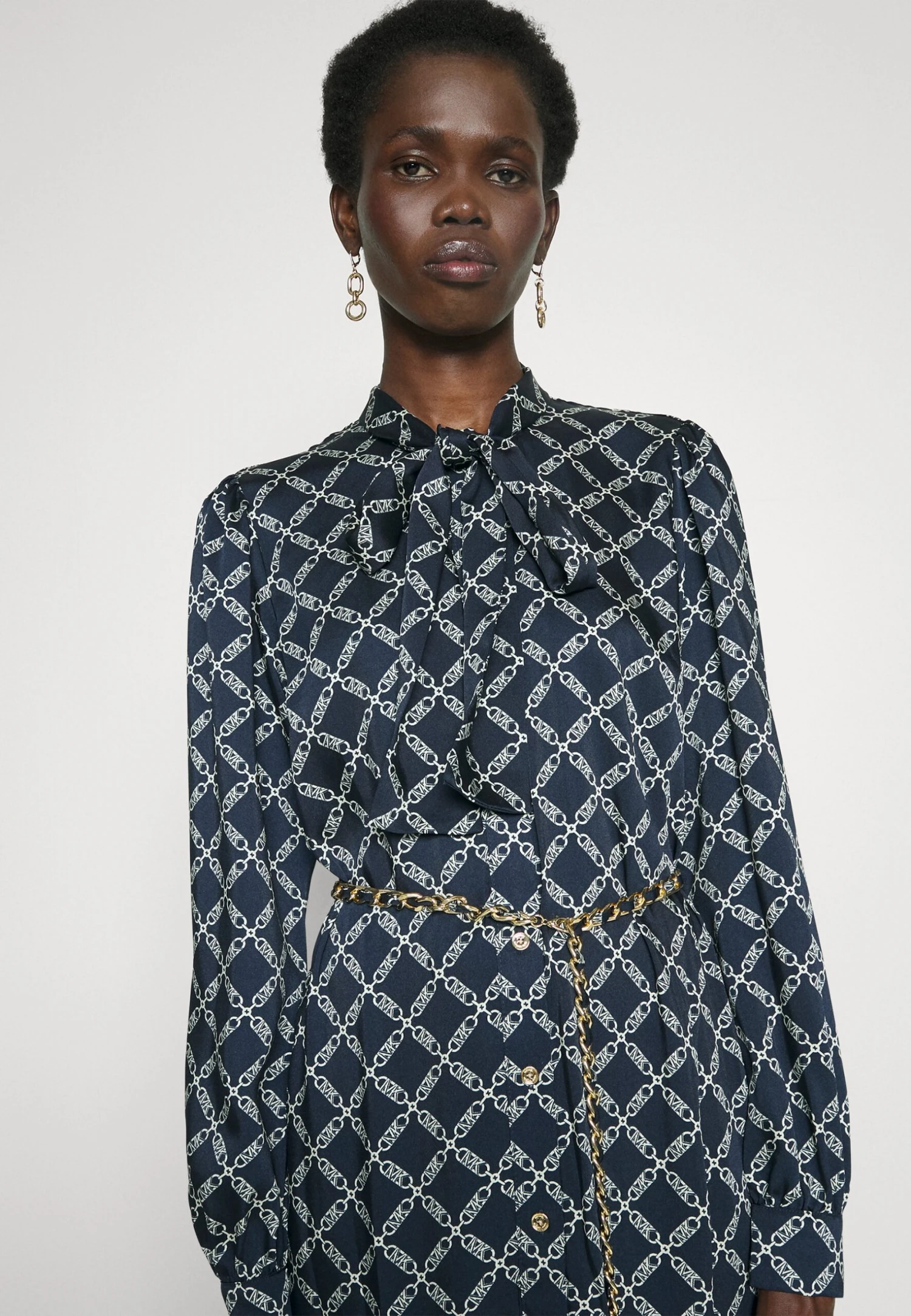 MICHAEL Michael Kors Gphc Empire Bow - Etui-Jurk - Midnightblue 6 MICHAEL Michael Kors Gphc Empire Bow - Etui-Jurk - Midnightblue - Afbeelding 4