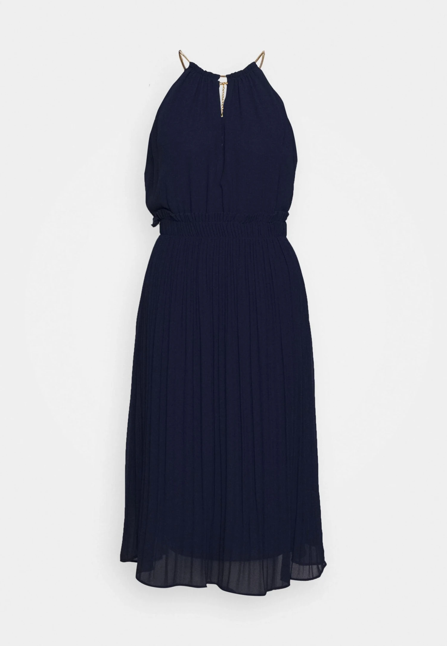 MICHAEL Michael Kors Chain Neck Midi Dress- Cocktailjurk - True Navy 8 MICHAEL Michael Kors Chain Neck Midi Dress- Cocktailjurk - True Navy - Afbeelding 6