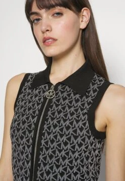 MICHAEL Michael Kors Dot Zip - Gebreide Jurk - Black/White -Farfetch Winkel 618ecf8edd824da59271d6e70f3c7abc