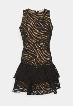 MICHAEL Michael Kors Eyelet Cap Dress - Cocktailjurk - Black -Farfetch Winkel 61a05c9b54374bbaa934512b982f4124