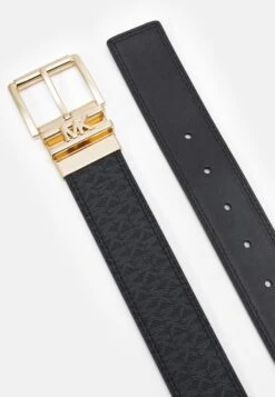 MICHAEL Michael Kors Logo Reversible Belt - Riem - Black/Silver -Farfetch Winkel 644a3e6814504c10bfd335254f0df106