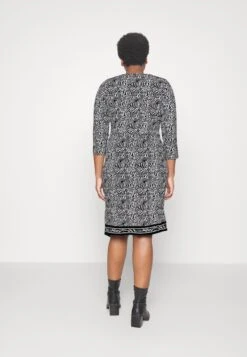 MICHAEL Michael Kors Border Midi - Jerseyjurk - Black/White -Farfetch Winkel 6b88b6e89ea94db8bc2bce15408e0d37