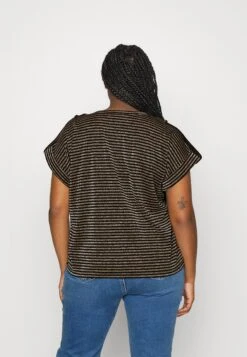 MICHAEL Michael Kors Stripe Snap Epaulette - T-Shirt Print - Gold 9 MICHAEL Michael Kors Stripe Snap Epaulette - T-Shirt Print - Gold -Farfetch Winkel 70895094d1c14cbfa502e599719df102