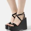 MICHAEL Michael Kors Paola Wedge - Sandalen Met Plateauzool - Black