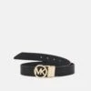 MICHAEL Michael Kors Reversible Belt - Riem - Black/Gold-Coloured