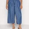 MICHAEL Michael Kors Wide Leg Tie Front Pants - Broek - Blue