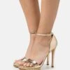 MICHAEL Michael Kors Jordyn Chain Platform - Sandalen Met Plateauzool - Pale Gold