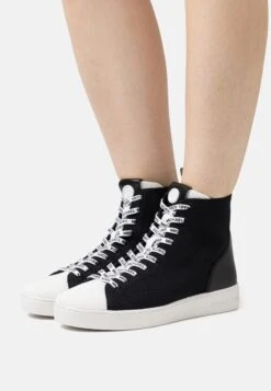 MICHAEL Michael Kors Edie Knit Top - Sneakers Hoog - Black/Optic White