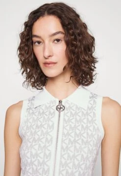 MICHAEL Michael Kors Zip - Gebreide Jurk - White/Silver -Farfetch Winkel 8f22f9ebdf644f10b00d2807f0e61acf