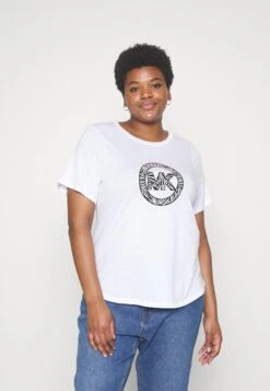 MICHAEL Michael Kors Zebra Charm Logo Tee - T-Shirt Print - White