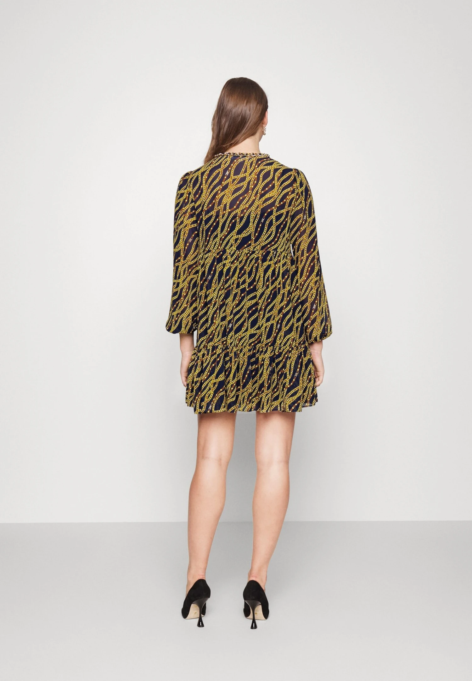 MICHAEL Michael Kors Bias Chain Tenty- Jurk - Midnightblue 5 MICHAEL Michael Kors Bias Chain Tenty- Jurk - Midnightblue - Afbeelding 3