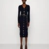 MICHAEL Michael Kors Snaps Midi Cardi - Gebreide Jurk - Midnightblue 2 MICHAEL Michael Kors Snaps Midi Cardi - Gebreide Jurk - Midnightblue -Farfetch Winkel aa434649e5f245b49c3407b3f29e52ce