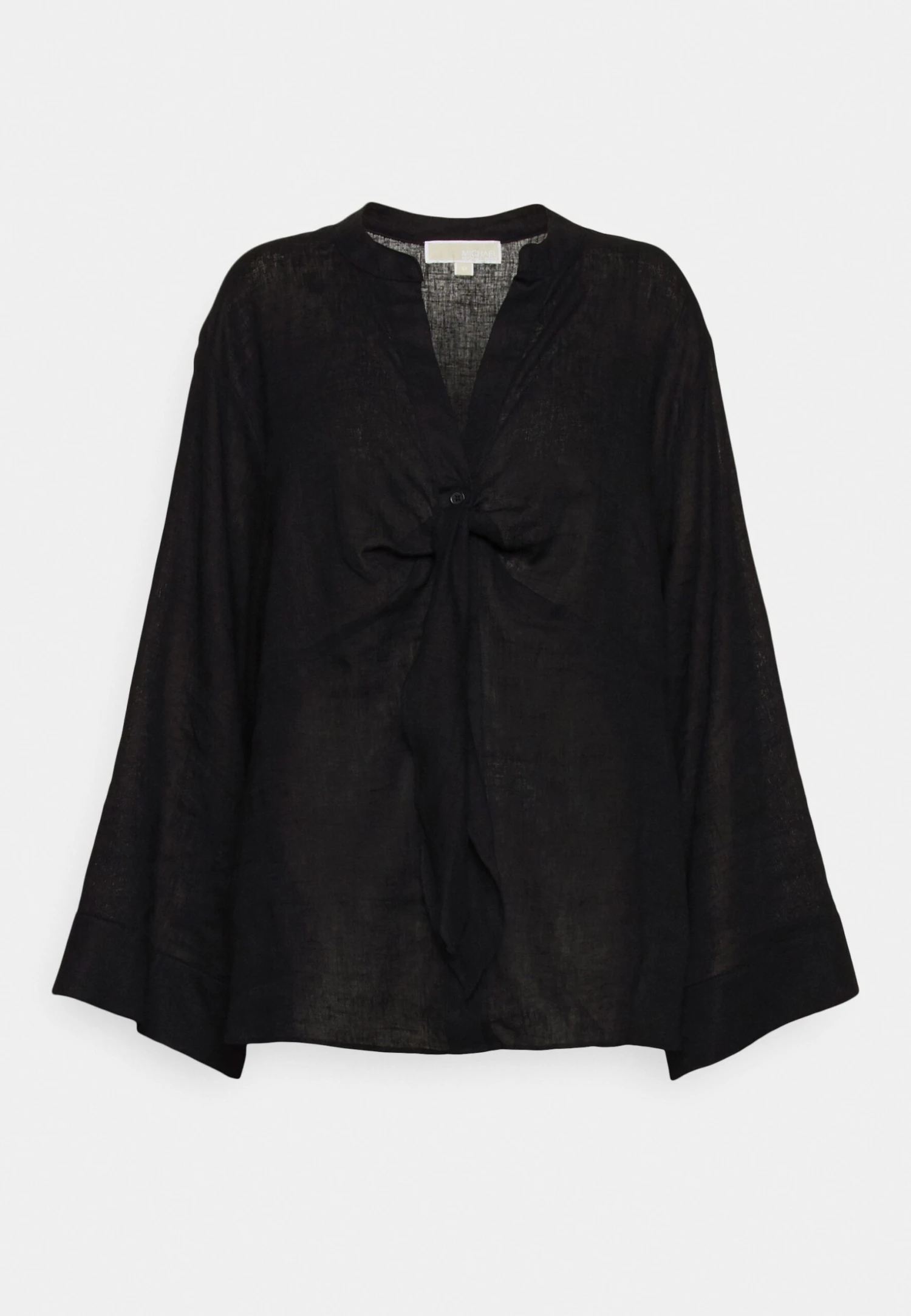 MICHAEL Michael Kors Solid Tie Blouse - Blouse - Black 6 MICHAEL Michael Kors Solid Tie Blouse - Blouse - Black - Afbeelding 4