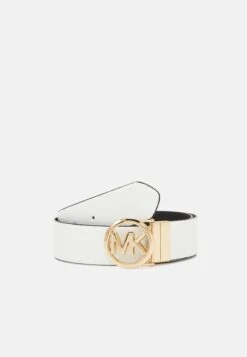 MICHAEL Michael Kors Reversible Belt - Riem - Optic White/Black/Gold-Coloured