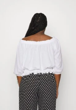 MICHAEL Michael Kors Smocked Blouson - Blouse - White -Farfetch Winkel abe9960989f746cfbcf83f273e718743