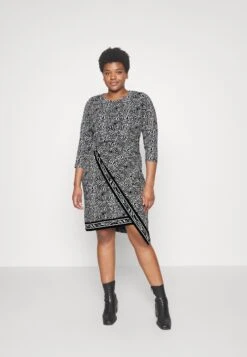 MICHAEL Michael Kors Border Midi - Jerseyjurk - Black/White