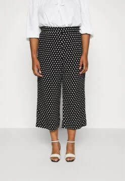 MICHAEL Michael Kors Polka Dot Wide Leg Pant - Broek - Black/White