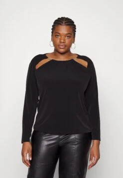 MICHAEL Michael Kors Chain Cut Out Top - Blouse - Black