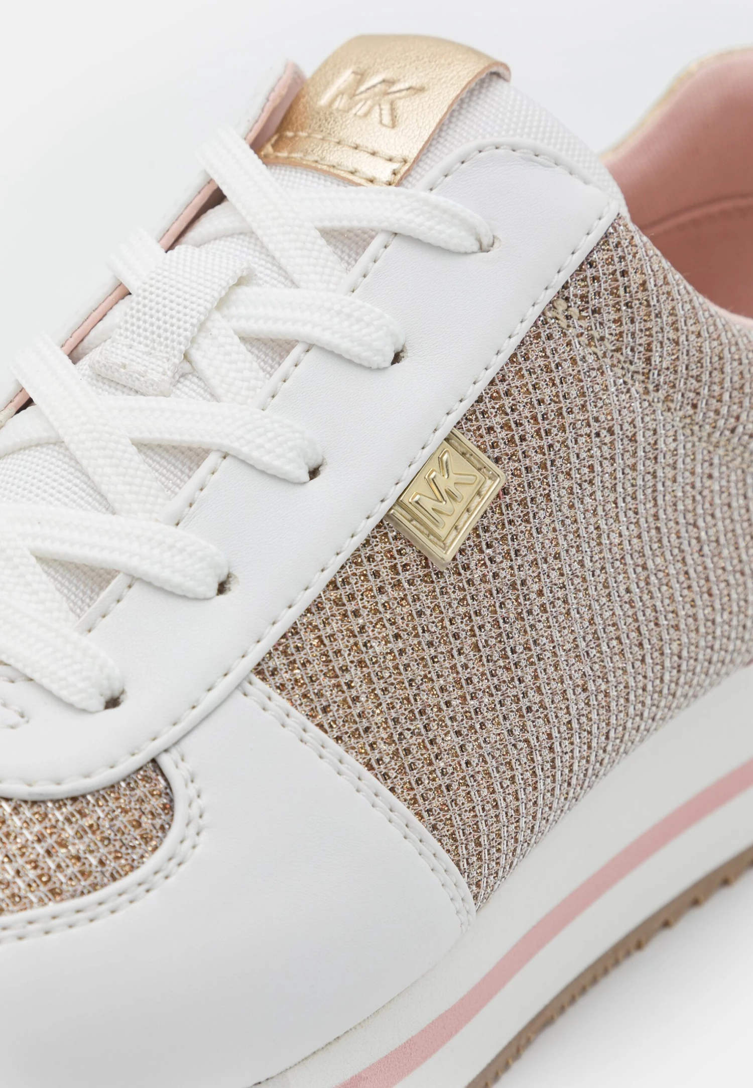 MICHAEL Michael Kors Monique Trainer - Sneakers Laag - White/Gold 9 MICHAEL Michael Kors Monique Trainer - Sneakers Laag - White/Gold - Afbeelding 7