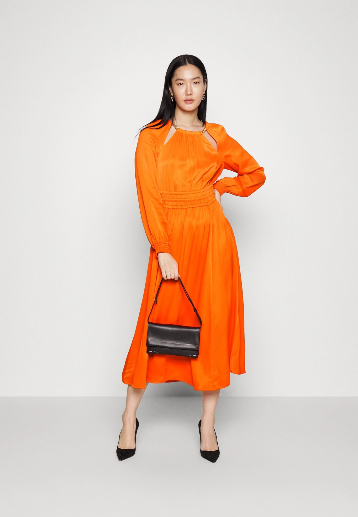 MICHAEL Michael Kors Chain Cut Out Dress - Cocktailjurk - Optic Orange 4 MICHAEL Michael Kors Chain Cut Out Dress - Cocktailjurk - Optic Orange - Afbeelding 2