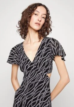 MICHAEL Michael Kors Chain Midi Cut Out - Jurk - Black -Farfetch Winkel ce29e38e3b8e4624a2feede9ff7f2fd8