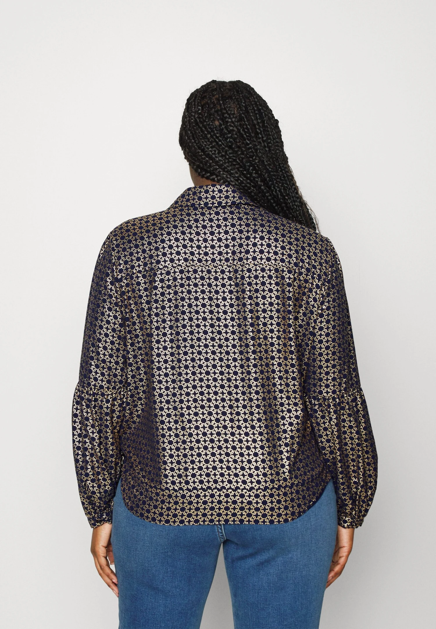 MICHAEL Michael Kors Chain Wrap- Blouse - Midnightblue 5 MICHAEL Michael Kors Chain Wrap- Blouse - Midnightblue - Afbeelding 3