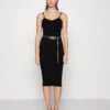 MICHAEL Michael Kors Eco Bustier Midi Dress - Cocktailjurk - Black -Farfetch Winkel eab742051b034dd79d76f258bf3f492d
