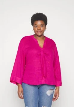 MICHAEL Michael Kors Solid Tie Blouse - Blouse - Cerise