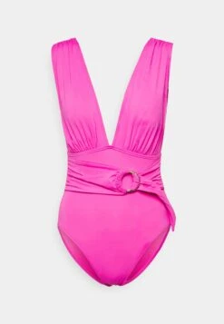 MICHAEL Michael Kors Iconic Solids Belted Surplice Plunge Onepiece - Badpak - Cerise -Farfetch Winkel f25c34969a2e4c5d9dff7c8570a78858