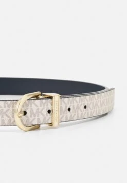 MICHAEL Michael Kors Reversible Belt - Riem - Navy/Gold-Coloured 9 MICHAEL Michael Kors Reversible Belt - Riem - Navy/Gold-Coloured -Farfetch Winkel f73e46d24d3548bbbcb4797595e794d6