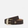 MICHAEL Michael Kors Logo Belt - Riem - Brown/Black/Gold-Coloured