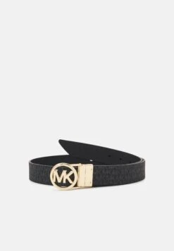 MICHAEL Michael Kors Reversible Belt - Riem - Black/Gold-Coloured -Farfetch Winkel fa88856e62a04e54ab2d56358a7cc83c