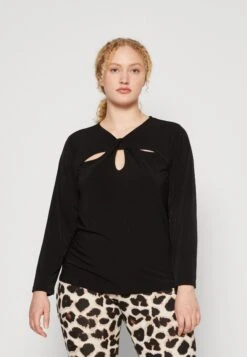 MICHAEL Michael Kors Solidtwist Keyhole- Longsleeve - Black